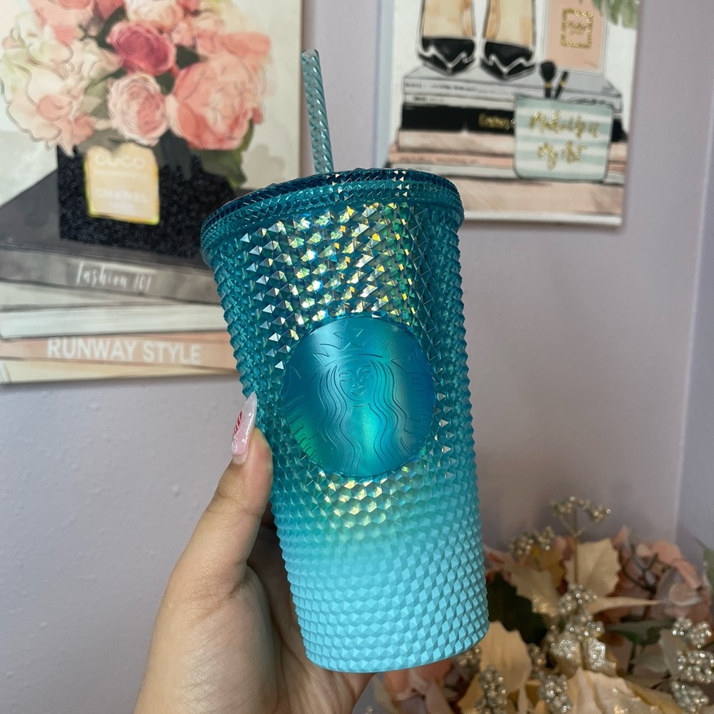 Starbucks Grande Blue Ombre Studded Tumbler 2023 NEW